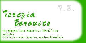 terezia borovits business card